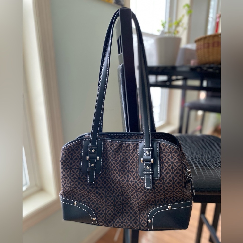 Relic Designer Brown and Black Handbag